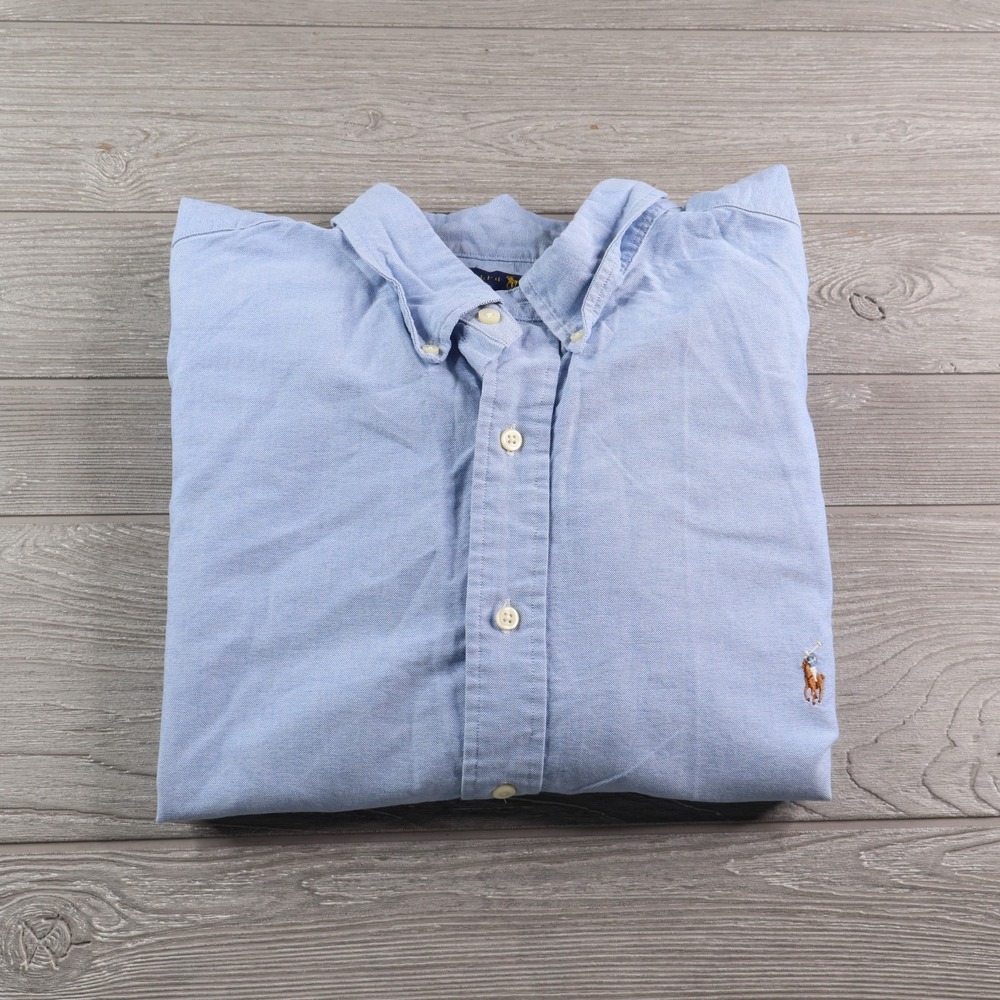 Polo Ralph Lauren Oxford Shirt Mens 3XB Light Blue Classic Fit Flesh Pony